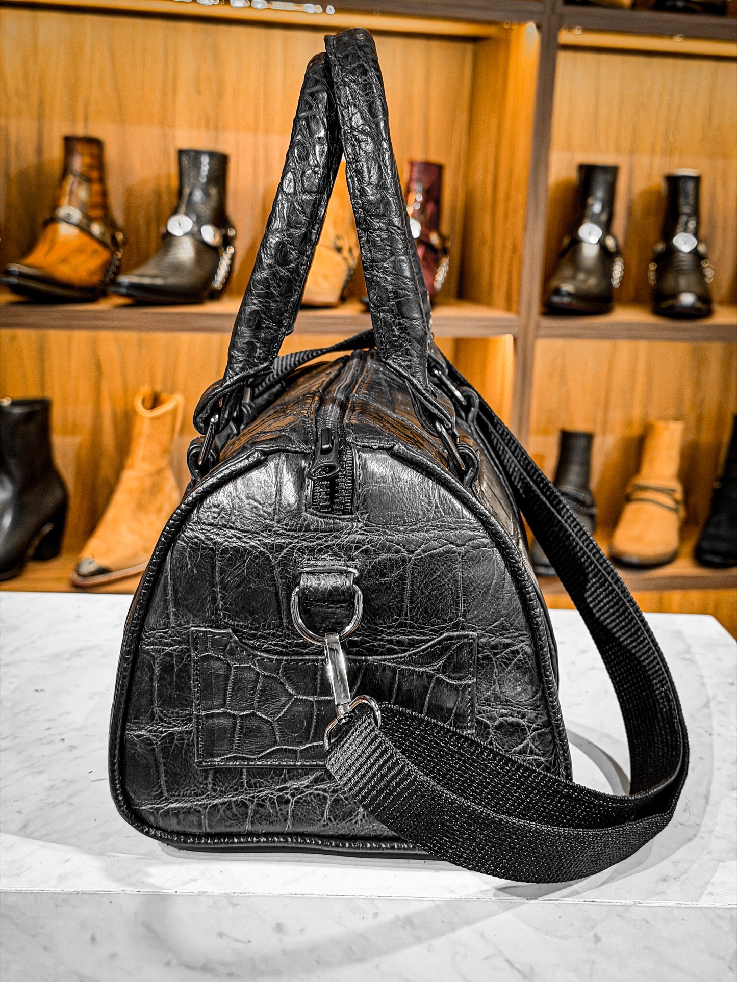 BLACK FLOATER NECESSARY BAG