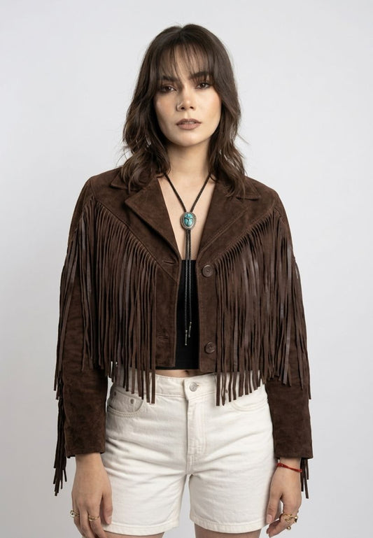 SACO CROPPED GAMUZA