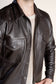 BROWN LEATHER OVERSHIRT