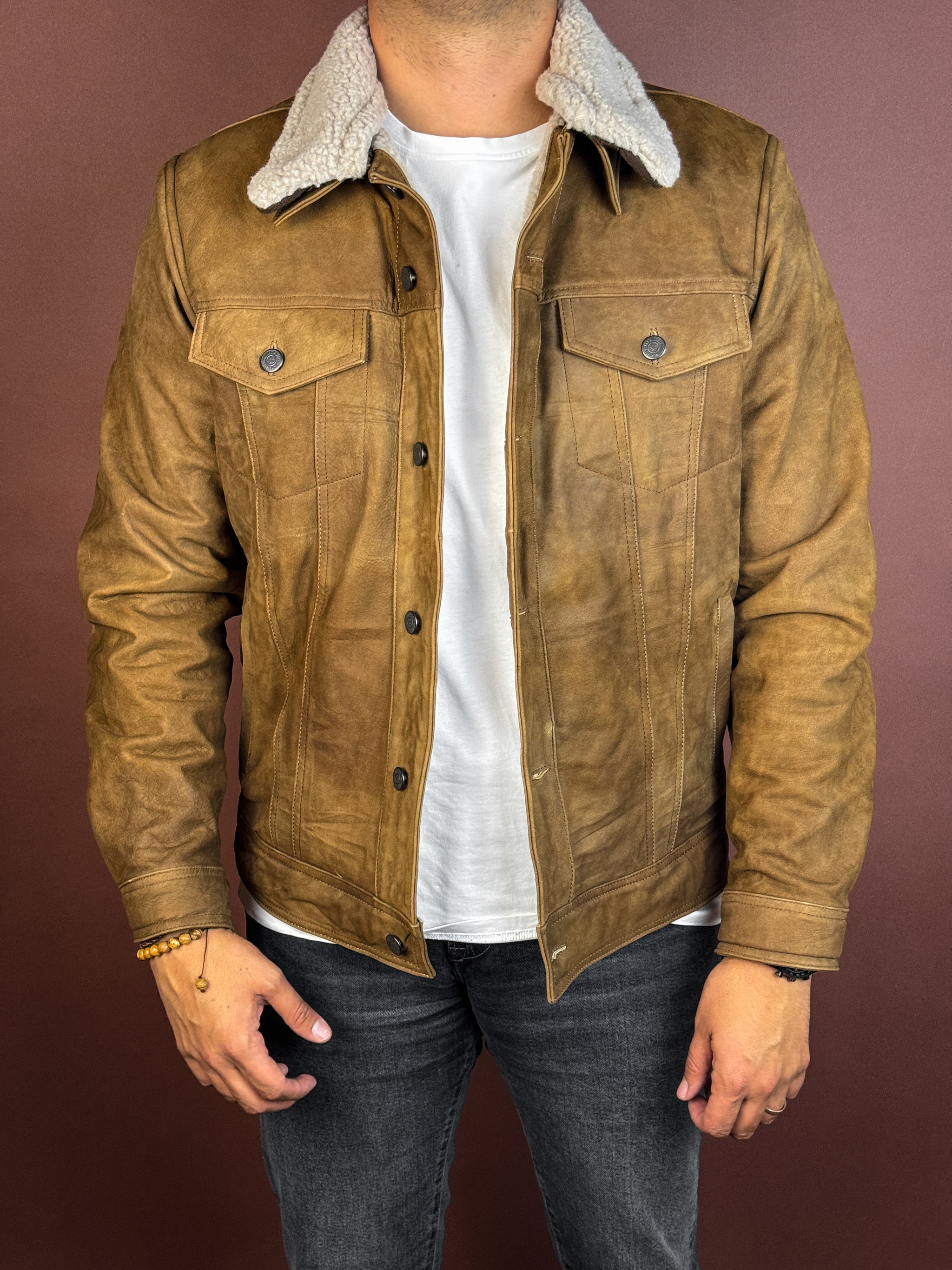 'Animal' Fleece Trucker Jacket main image 0