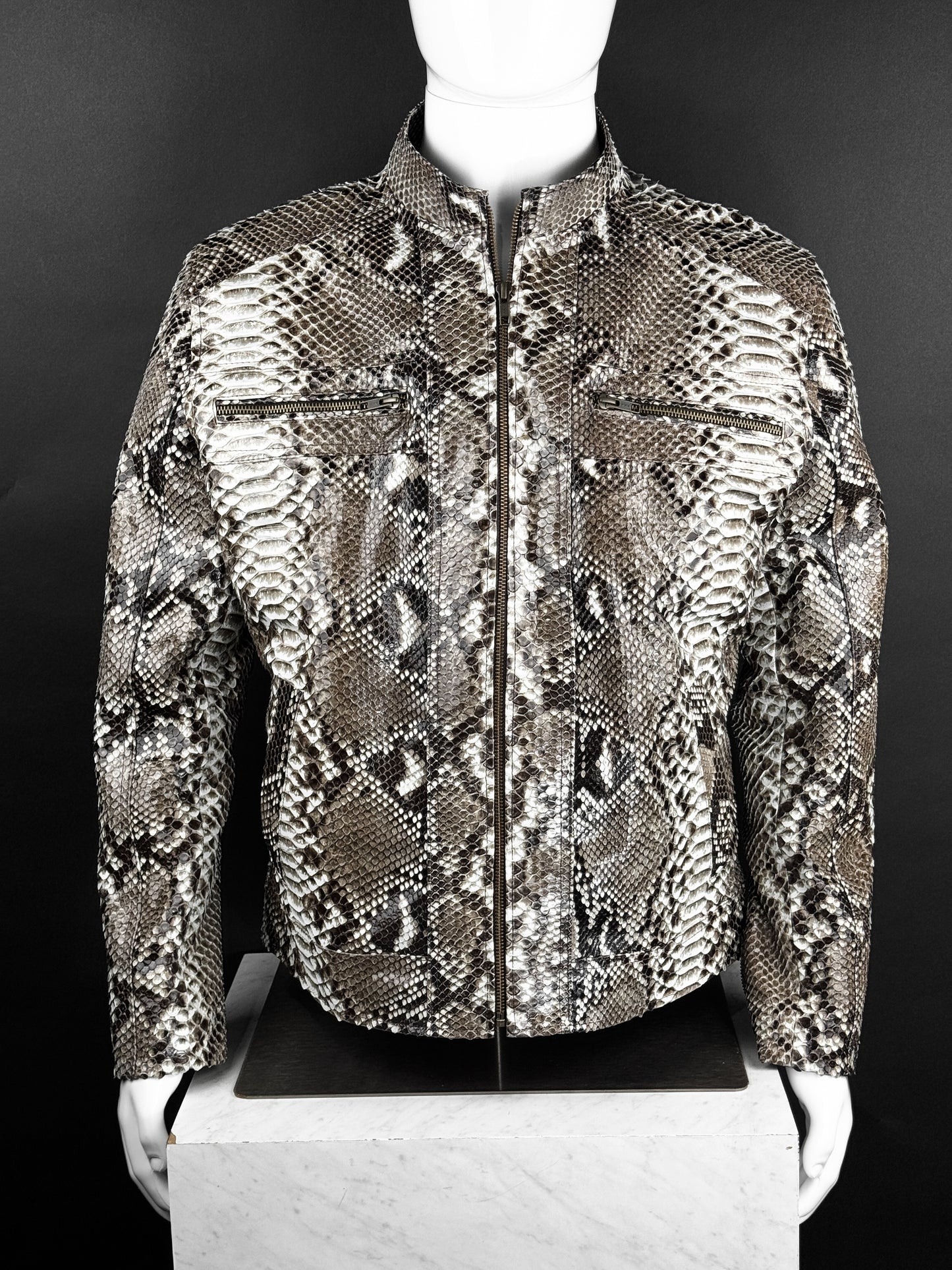 NATURAL PYTHON JACKET – LuxxeMx