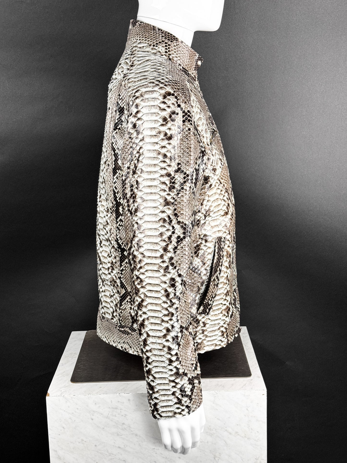 NATURAL PYTHON JACKET – LuxxeMx