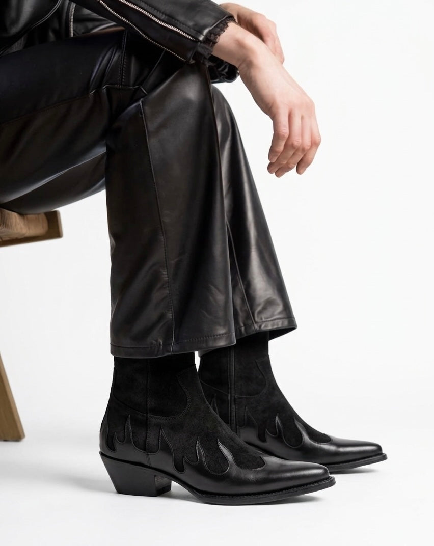 BLACK SUEDE FLAME