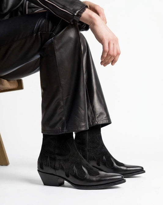 BLACK SUEDE FLAME