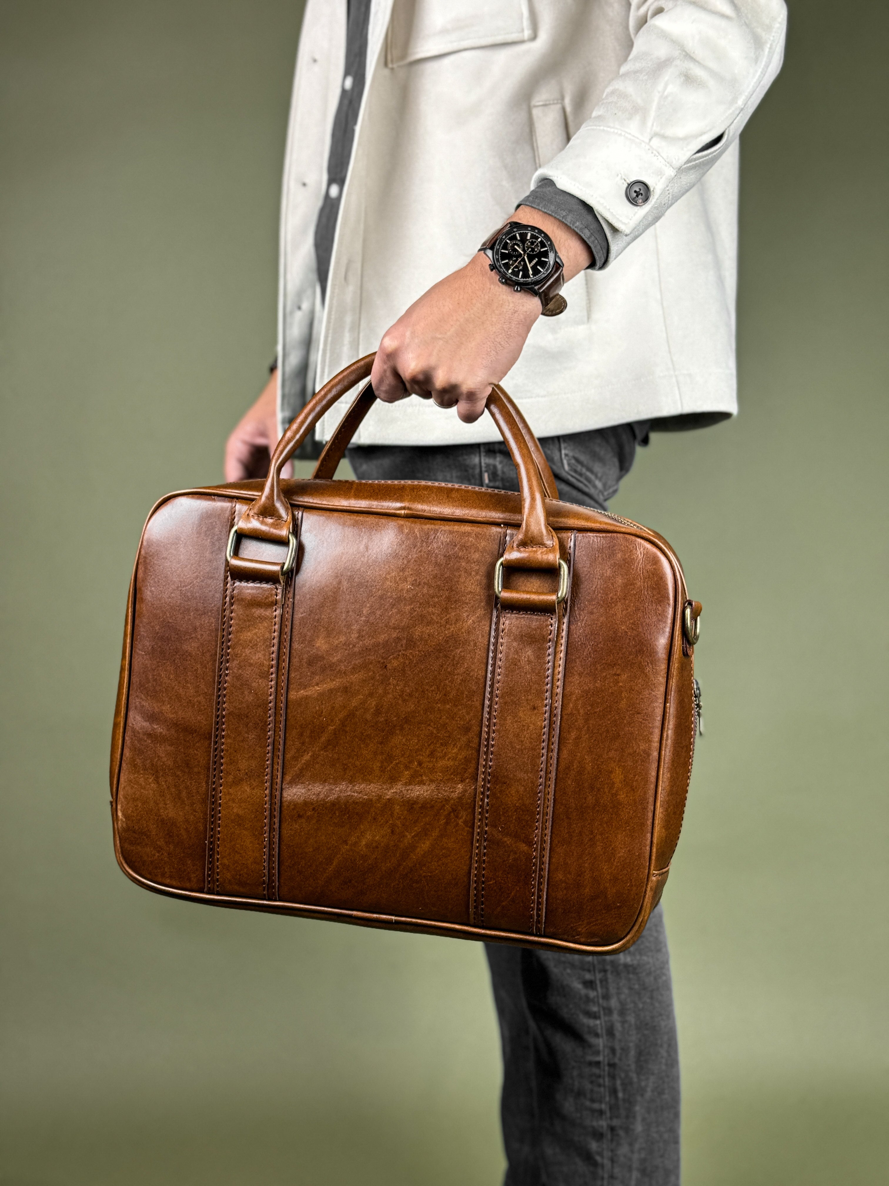 BROWN BRIEFCASE LuxxeMx