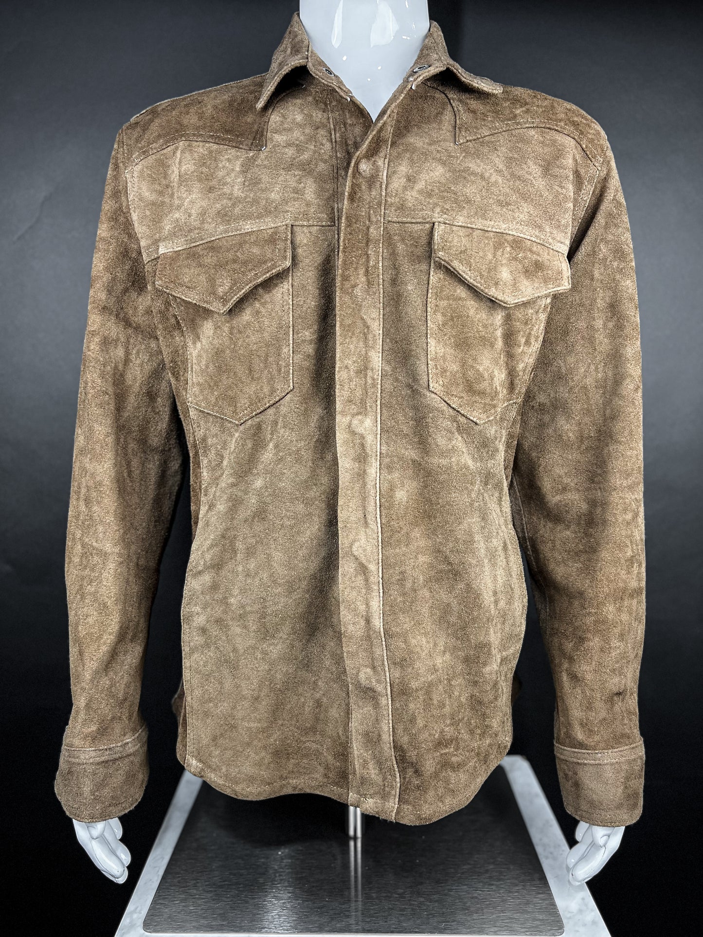 BROWN SUEDE OVERSHIRT