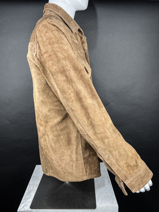 BROWN SUEDE OVERSHIRT