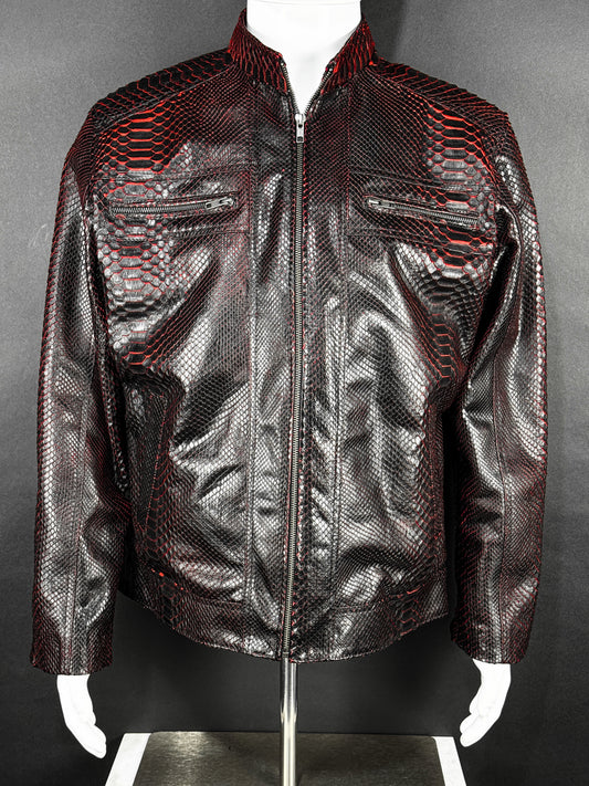 BLACK/RED PYTHON RACER JACKET