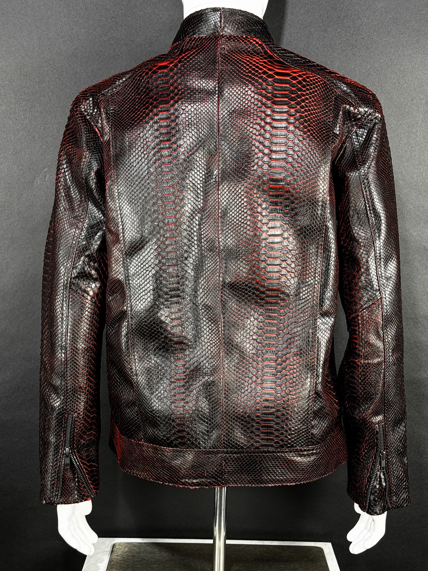 BLACK/RED PYTHON RACER JACKET