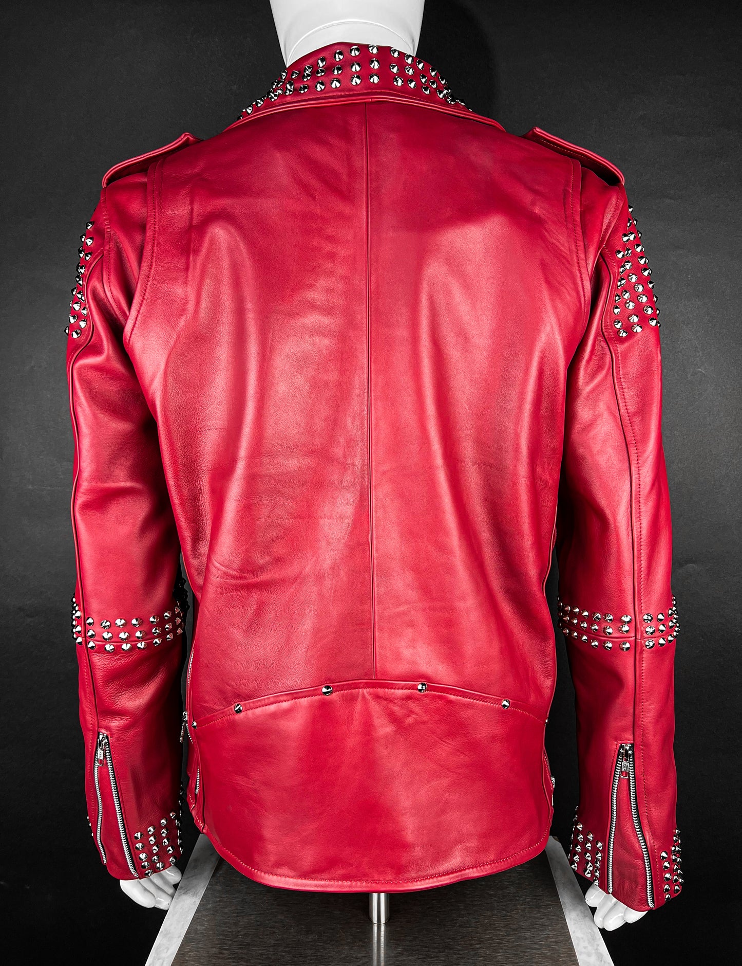 RED SPIKES BIKER