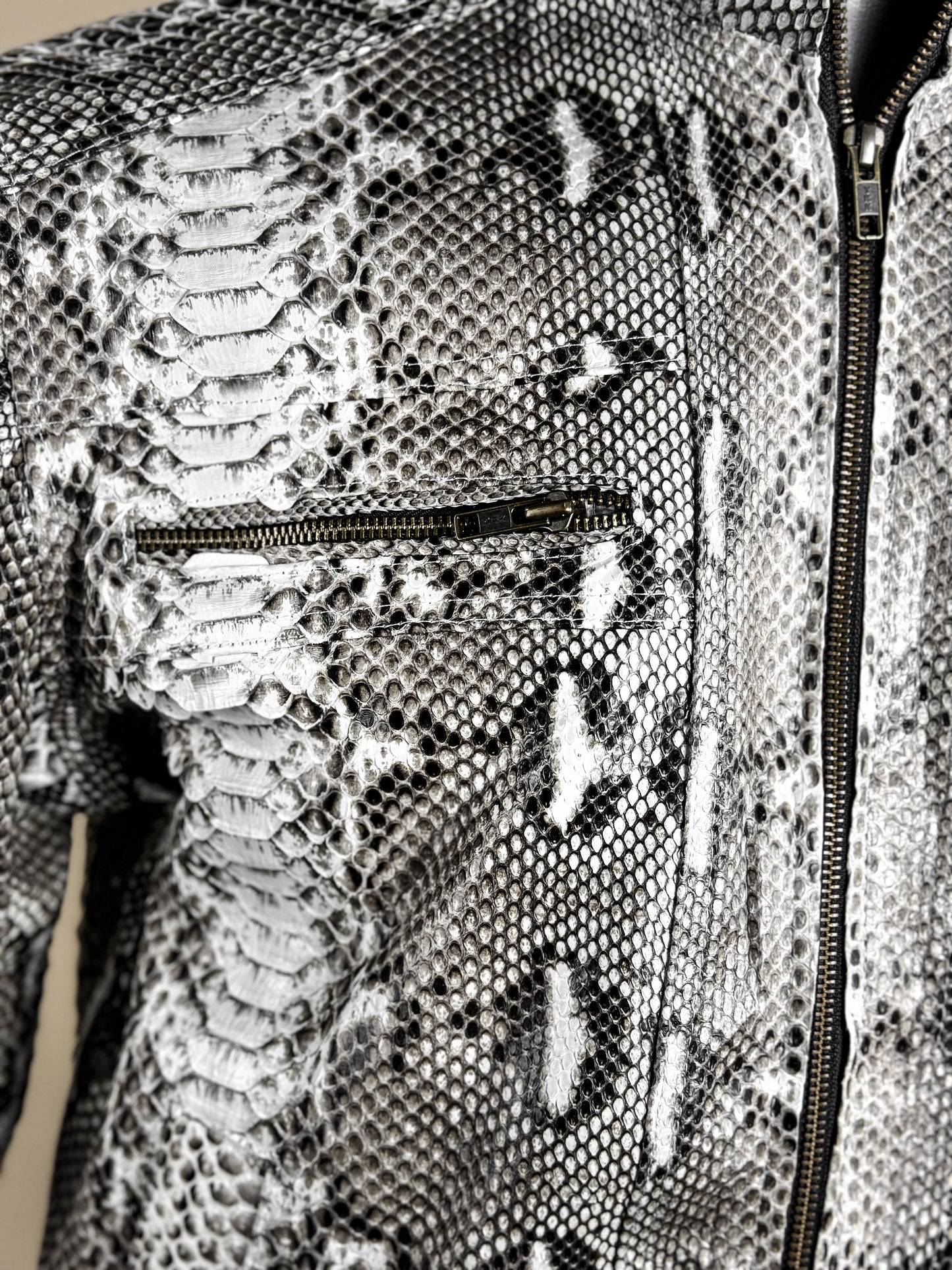 NATURAL PYTHON JACKET – LuxxeMx