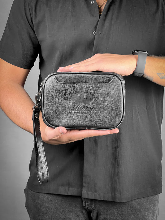 BLACK FLOTER HANDBAG