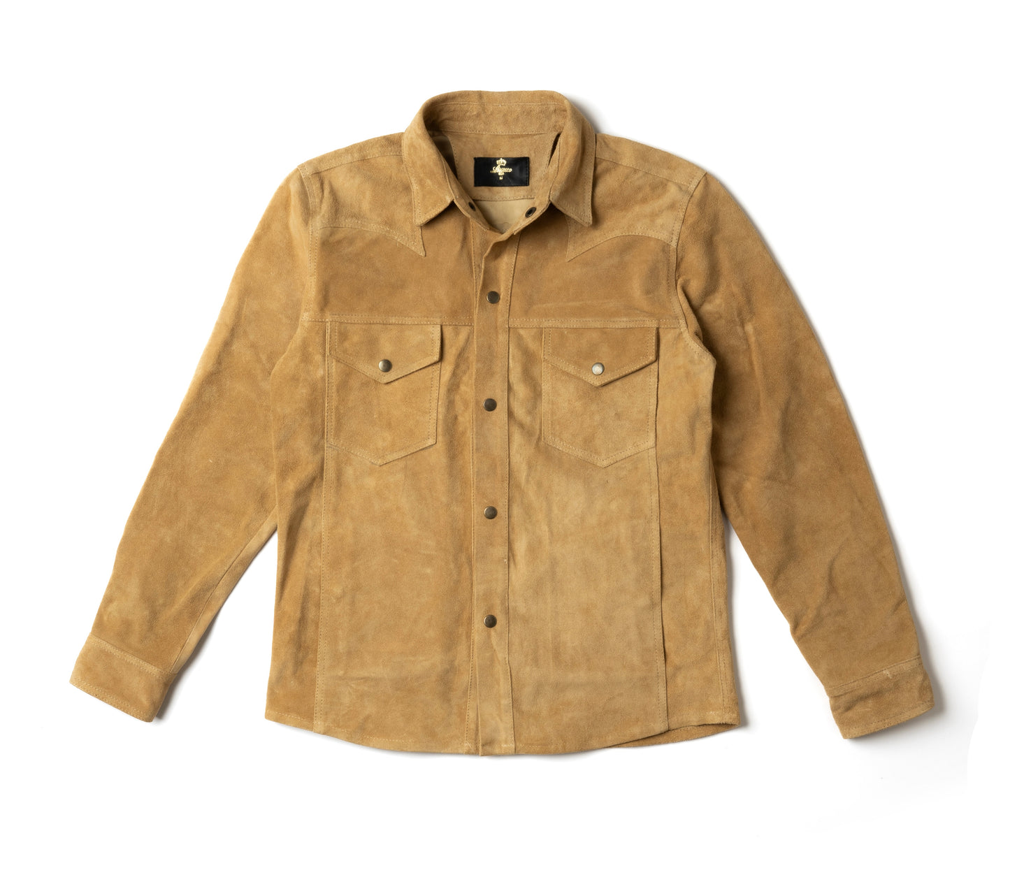 BEIGE SUEDE OVERSHIRT