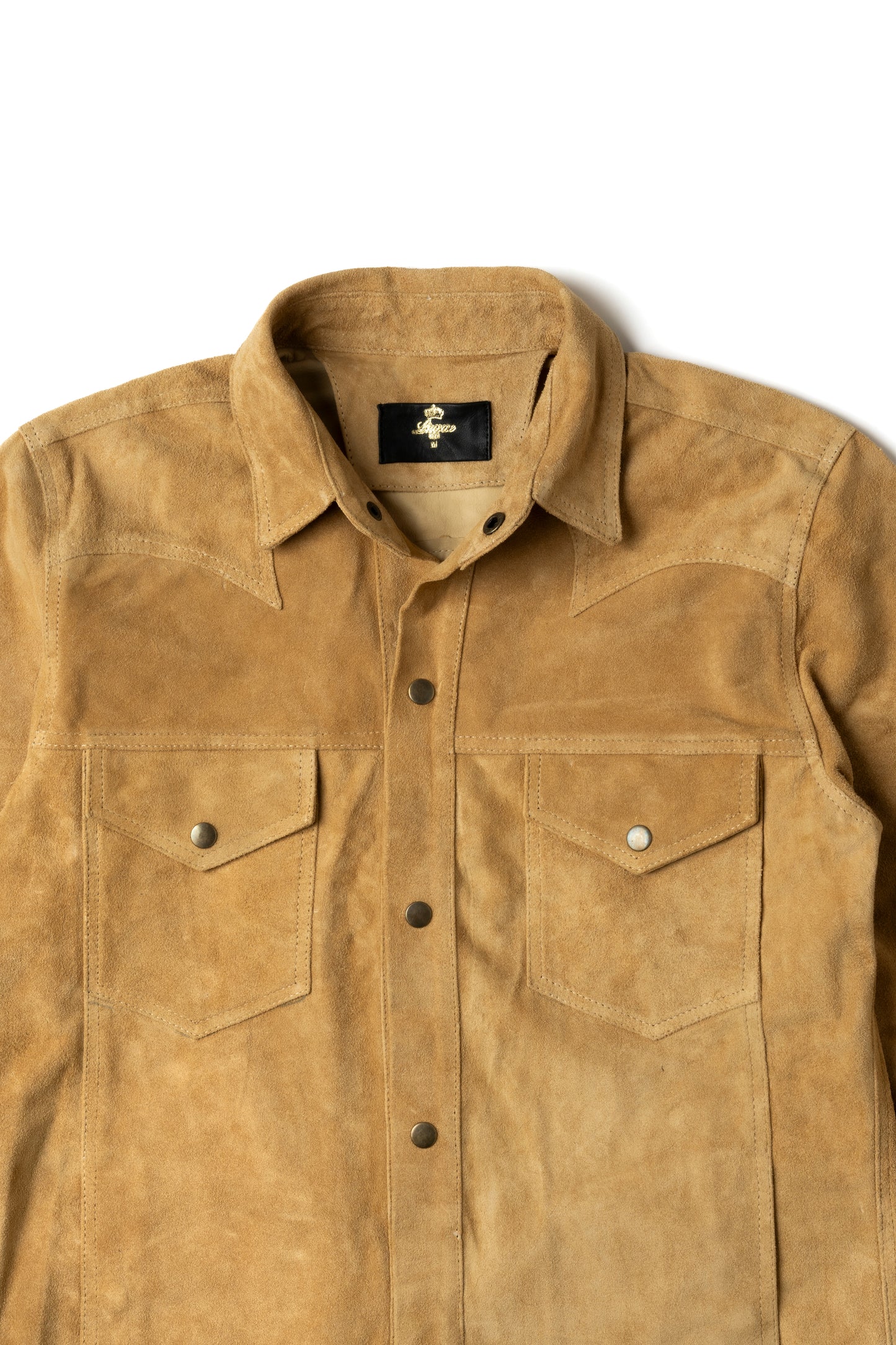 BEIGE SUEDE OVERSHIRT