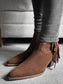 BROWN FRINGED BOOTS