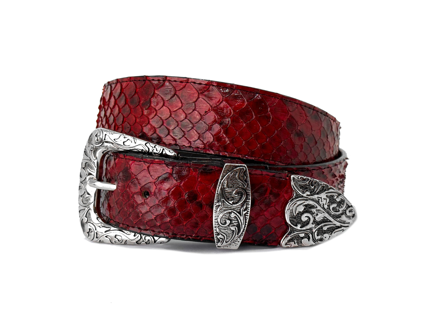 RED PYTHON BELT – LuxxeMx