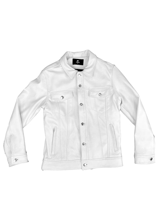 WHITE TRUCKER JACKET