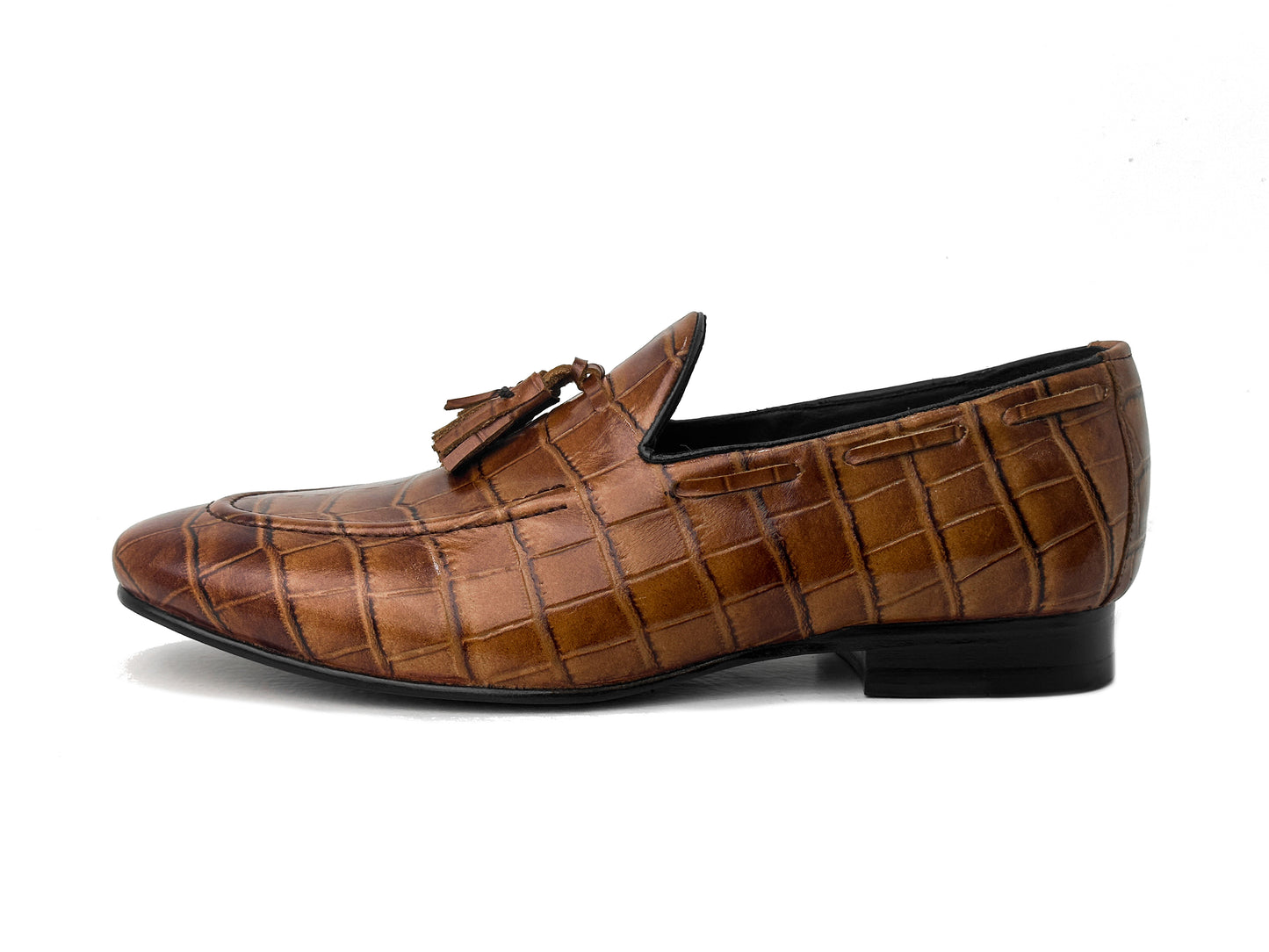 BROWN CROCO LOAFER