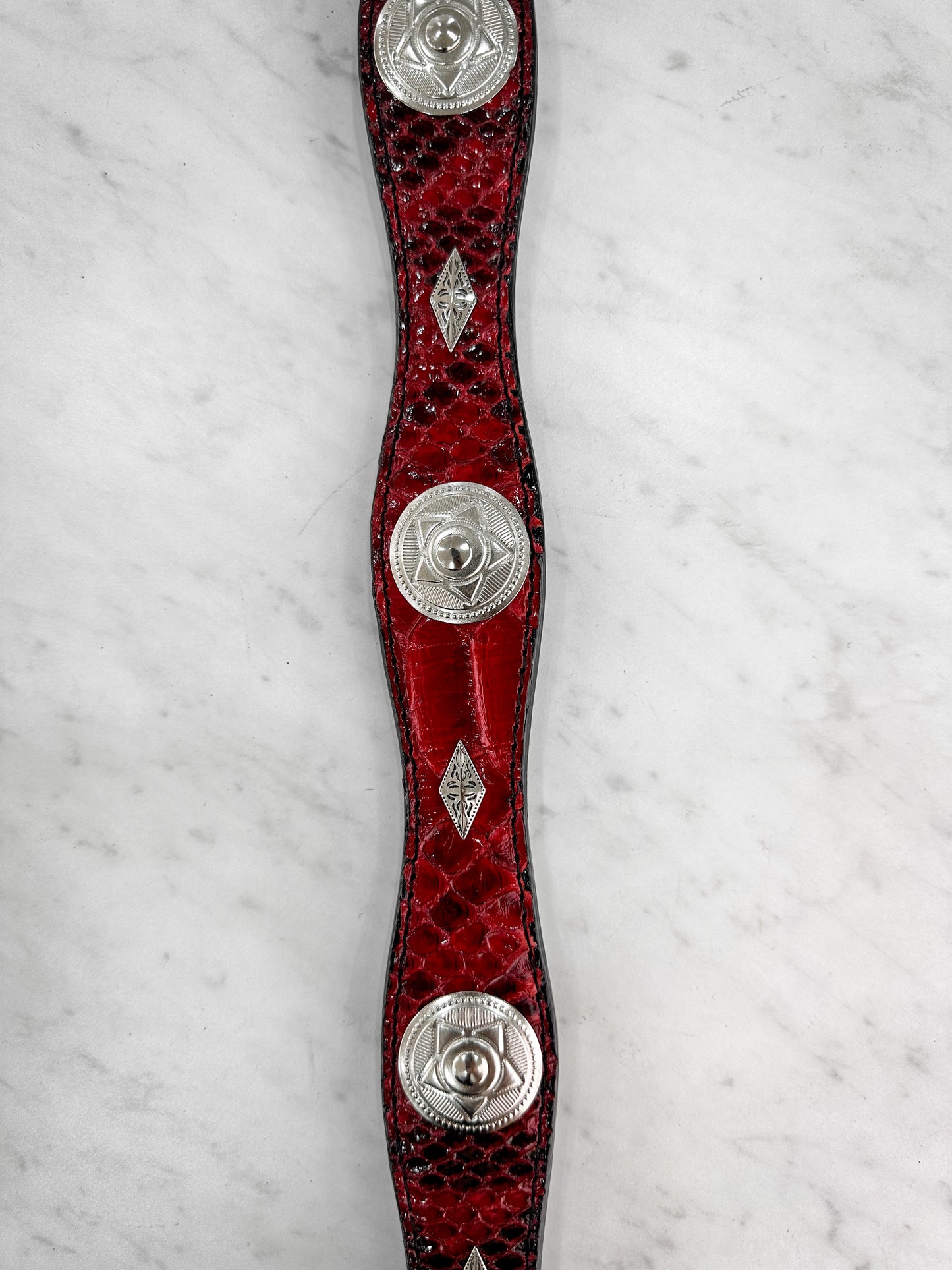 RED PYTHON WESTERN BELT – LuxxeMx