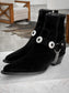 BLACK SUEDE MUNICH BOOTS