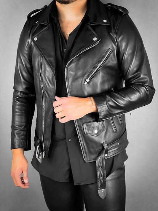 BLACK STUDDED BIKERs