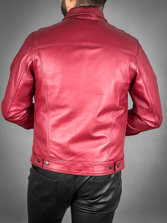 RED TRUCKER JACKET