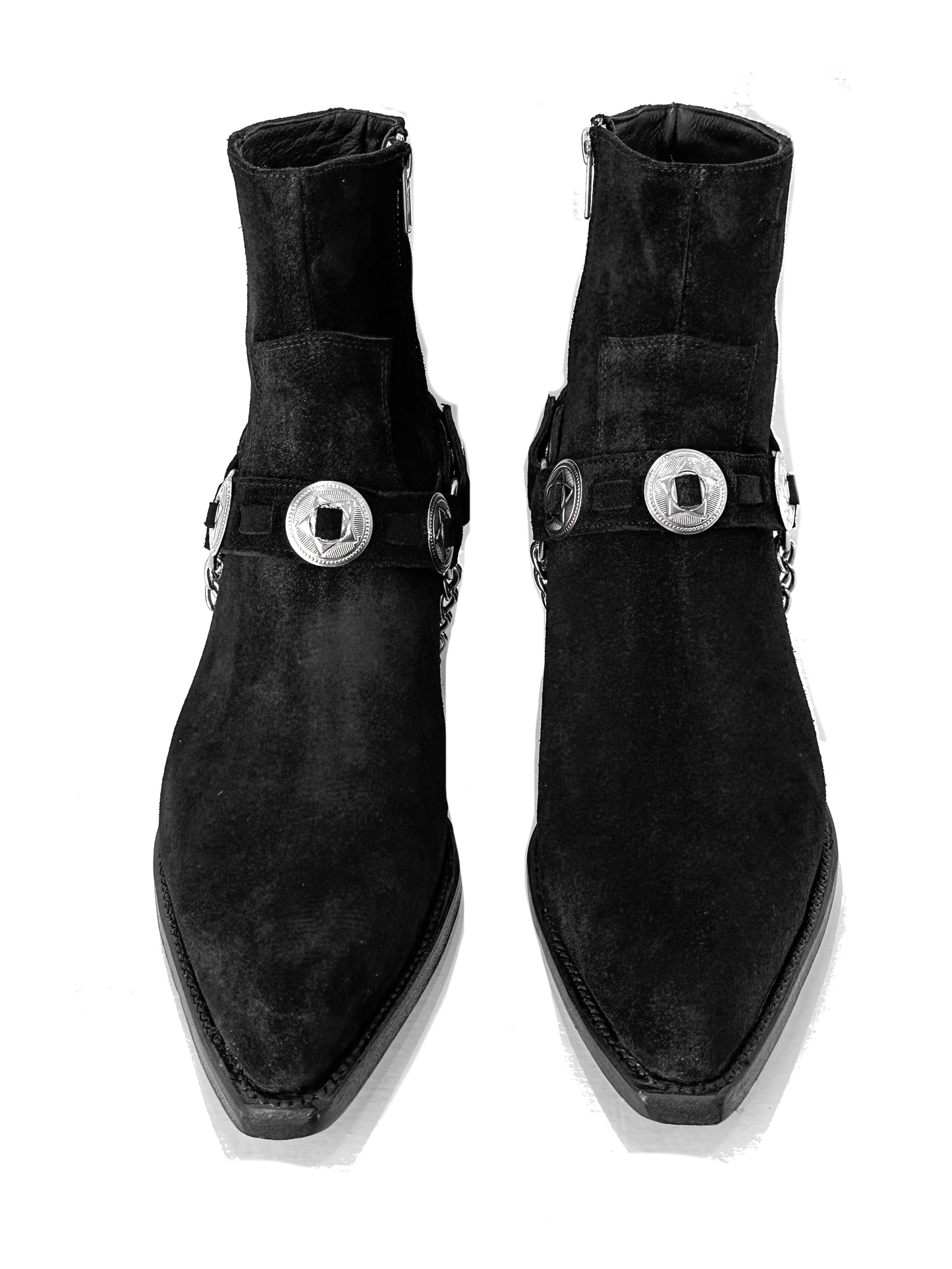 BLACK SUEDE MUNICH BOOTS