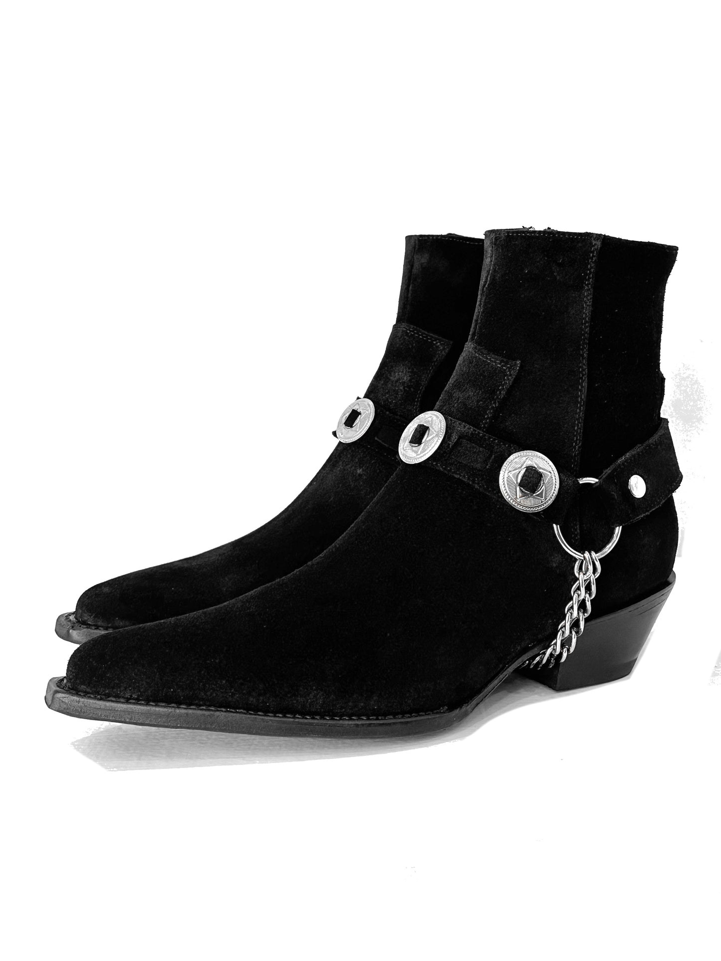 BLACK SUEDE MUNICH BOOTS